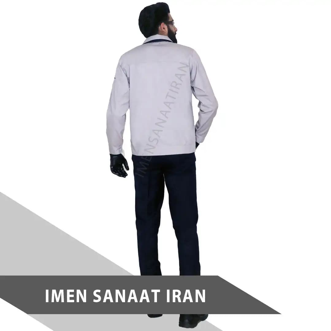 لباس کار سفید مردانه ویسکوزفلامنت کد 908 — تصویر ۳