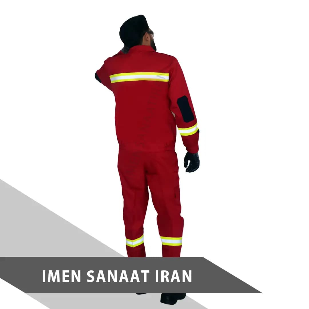 لباس کار آتش نشانی قرمز کد 1117 — تصویر ۳