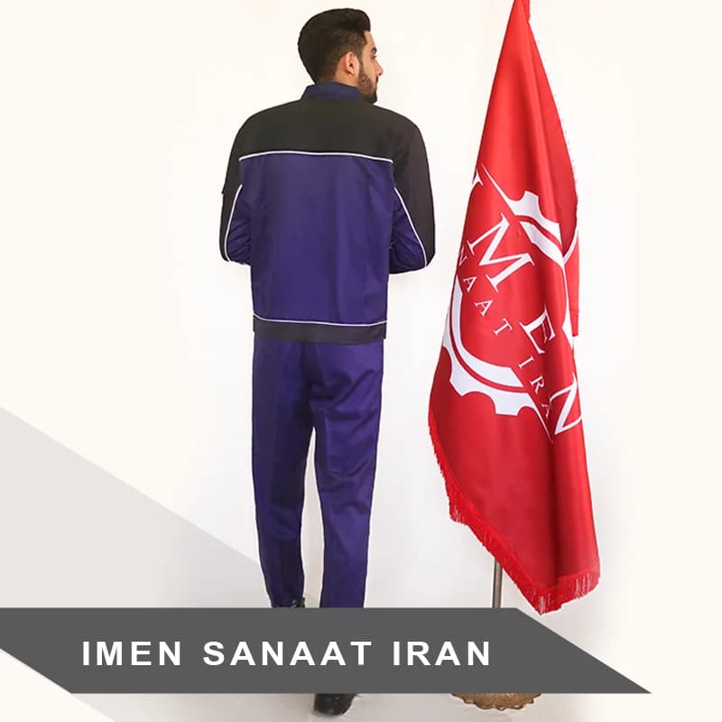 لباس کار آنکو سرمه ای مشکی کد 1130 — تصویر ۳