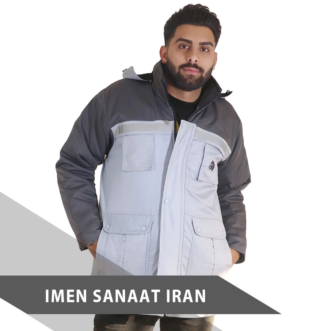 لباس کار اورکت استخونی طوسی کد 1085 — تصویر ۲
