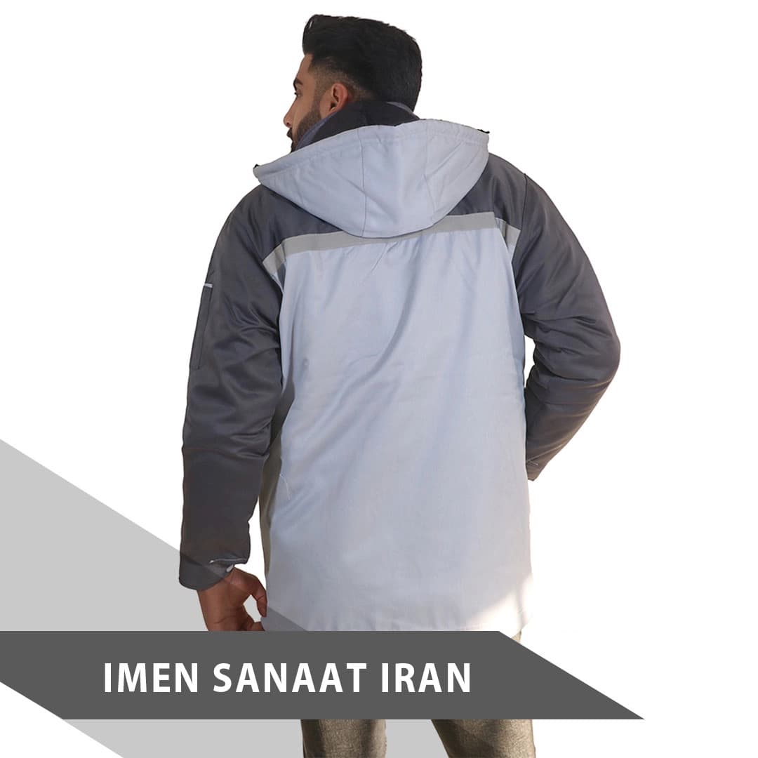 لباس کار اورکت استخونی طوسی کد 1085 — تصویر ۳
