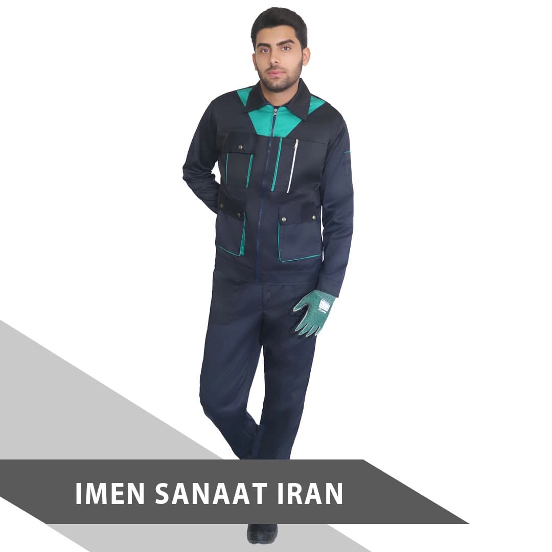 لباسکار طرح تیتان سفارشی رنگ سرمه ای سبزآبی کد 1023