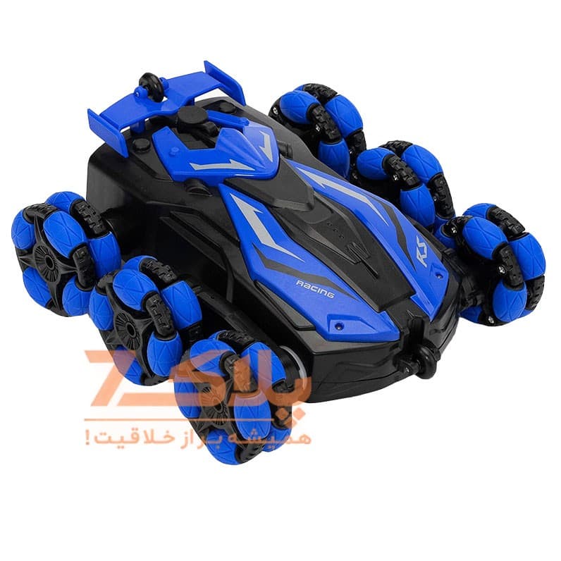 ماشین بازی کنترلی مدل شش چرخ دودزا طرح صخره نورد چراغدار کد 666/818A