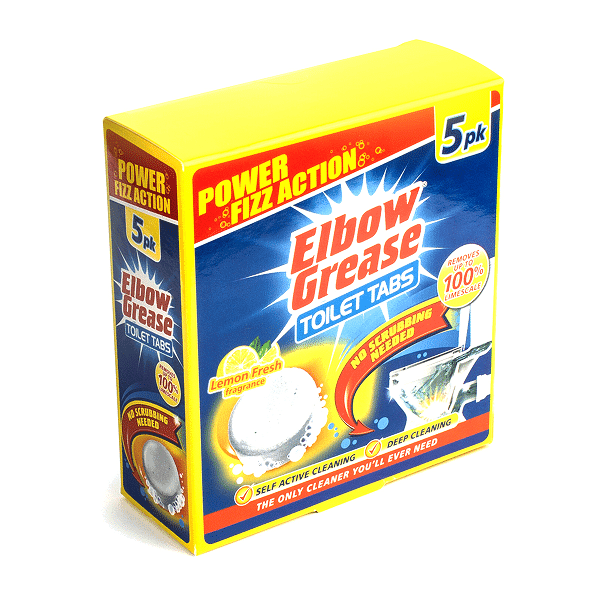 قرص جوشان پاک کننده توالت فرنگی البو گریس Elbow Grease رایحه توت لیمو بسته 5 عددی