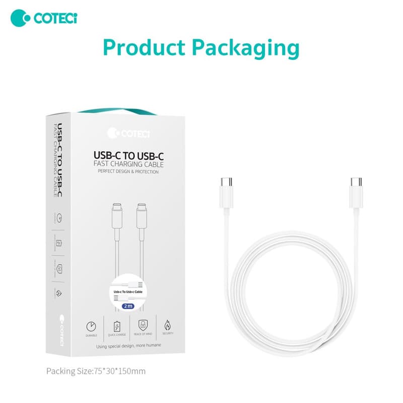 کابل تبدیل USB-C کوتتسی مدل 32117 طول 1.2متر — تصویر ۷