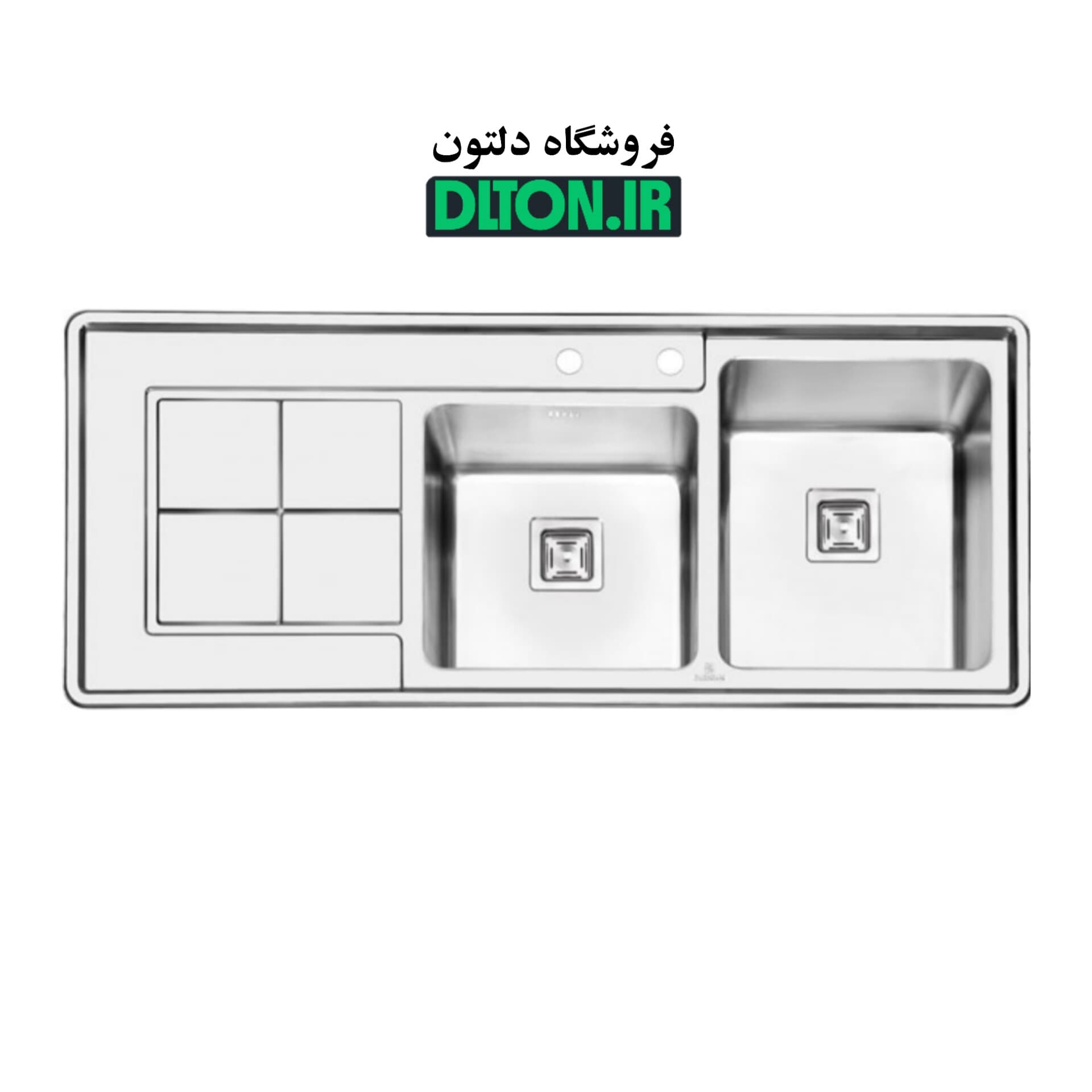 سینک فانتزی توکار پرنیان استیل مدل PS 1213 — تصویر ۲