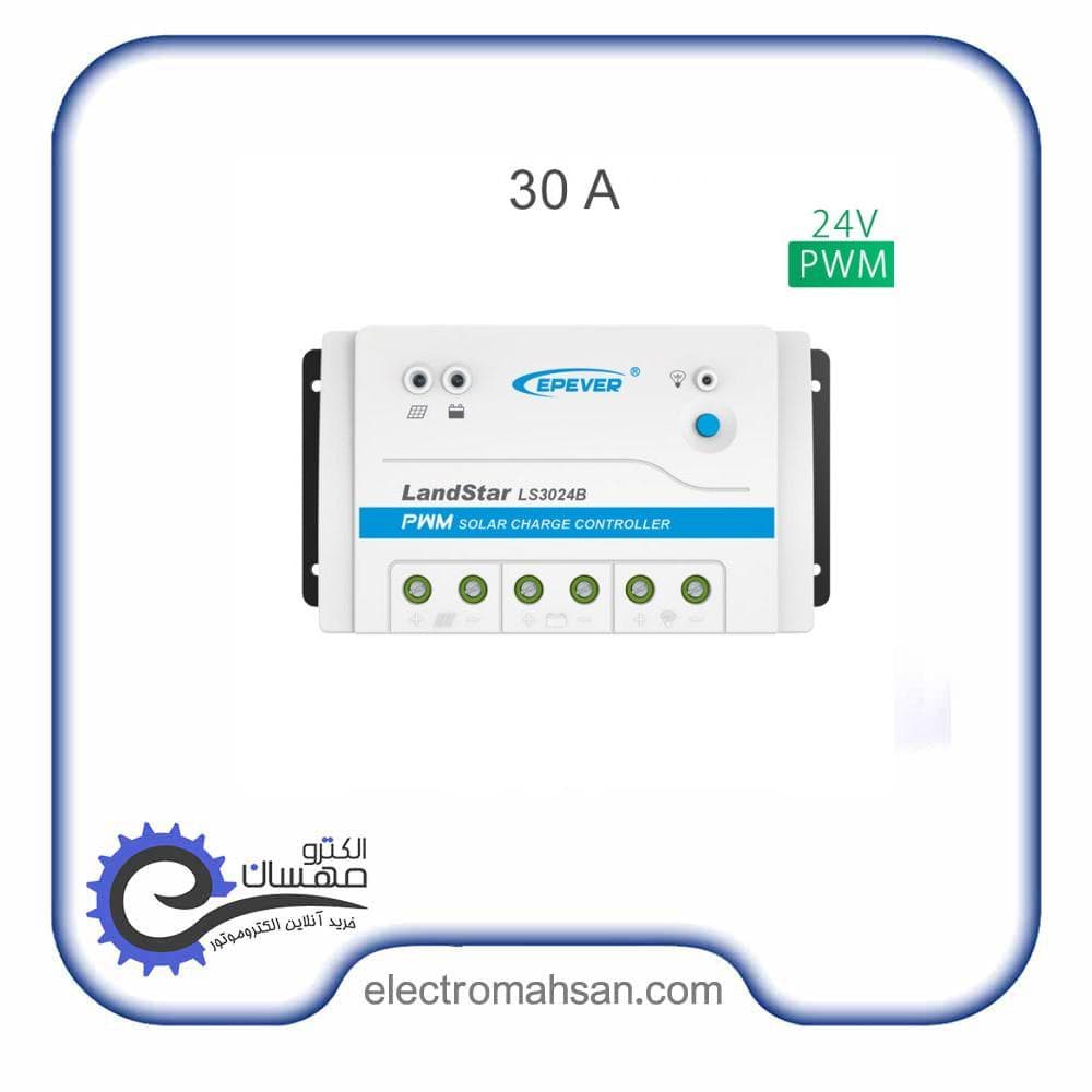 شارژ کنترلر خورشیدی ای پی اور 30آمپر 24 ولت مدل LS3024B سری PWM