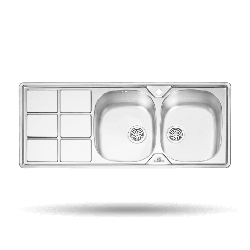 سینک پرنیان استیل مدل PS-1224 توکار — تصویر ۴
