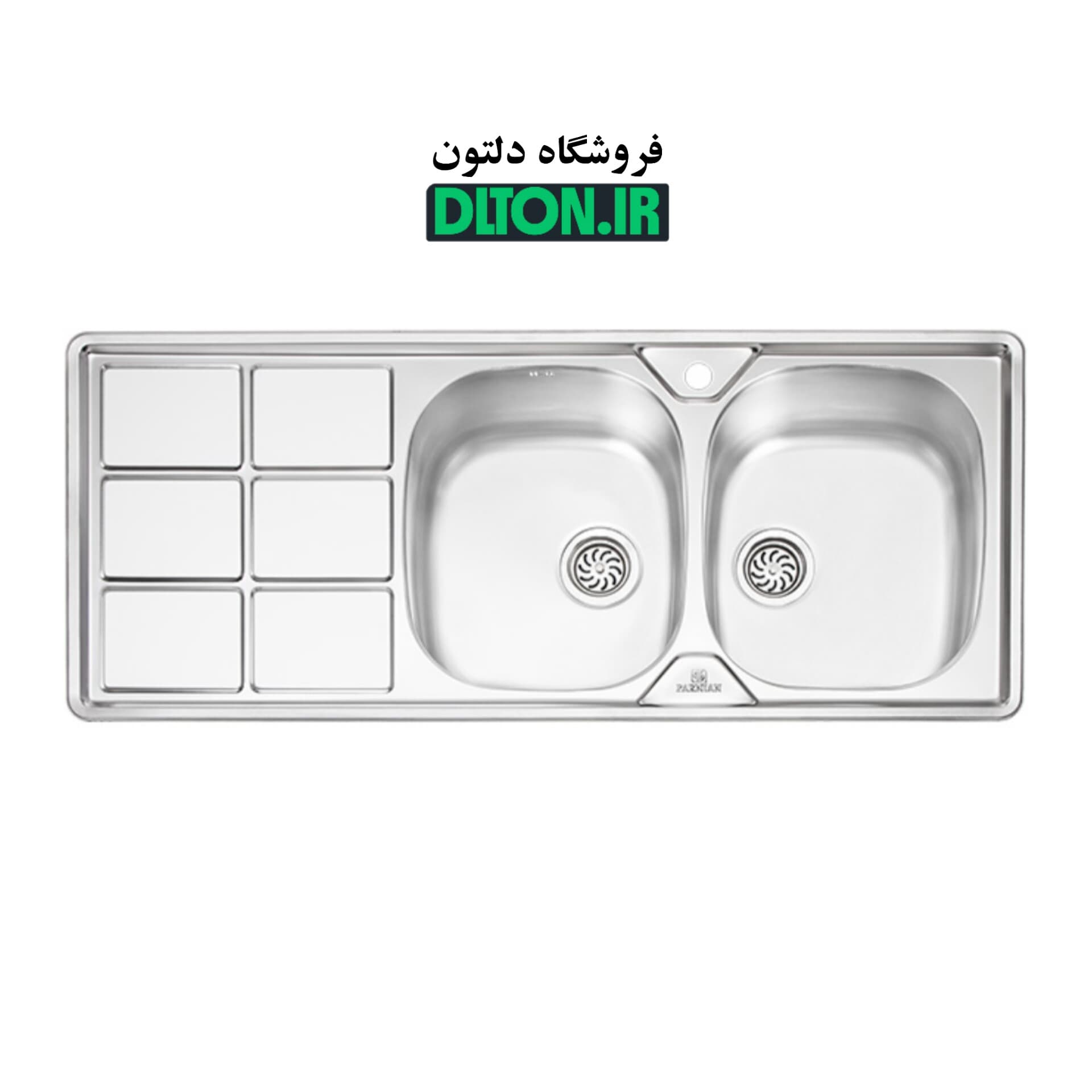 سینک پرنیان استیل مدل PS-1224 توکار — تصویر ۲