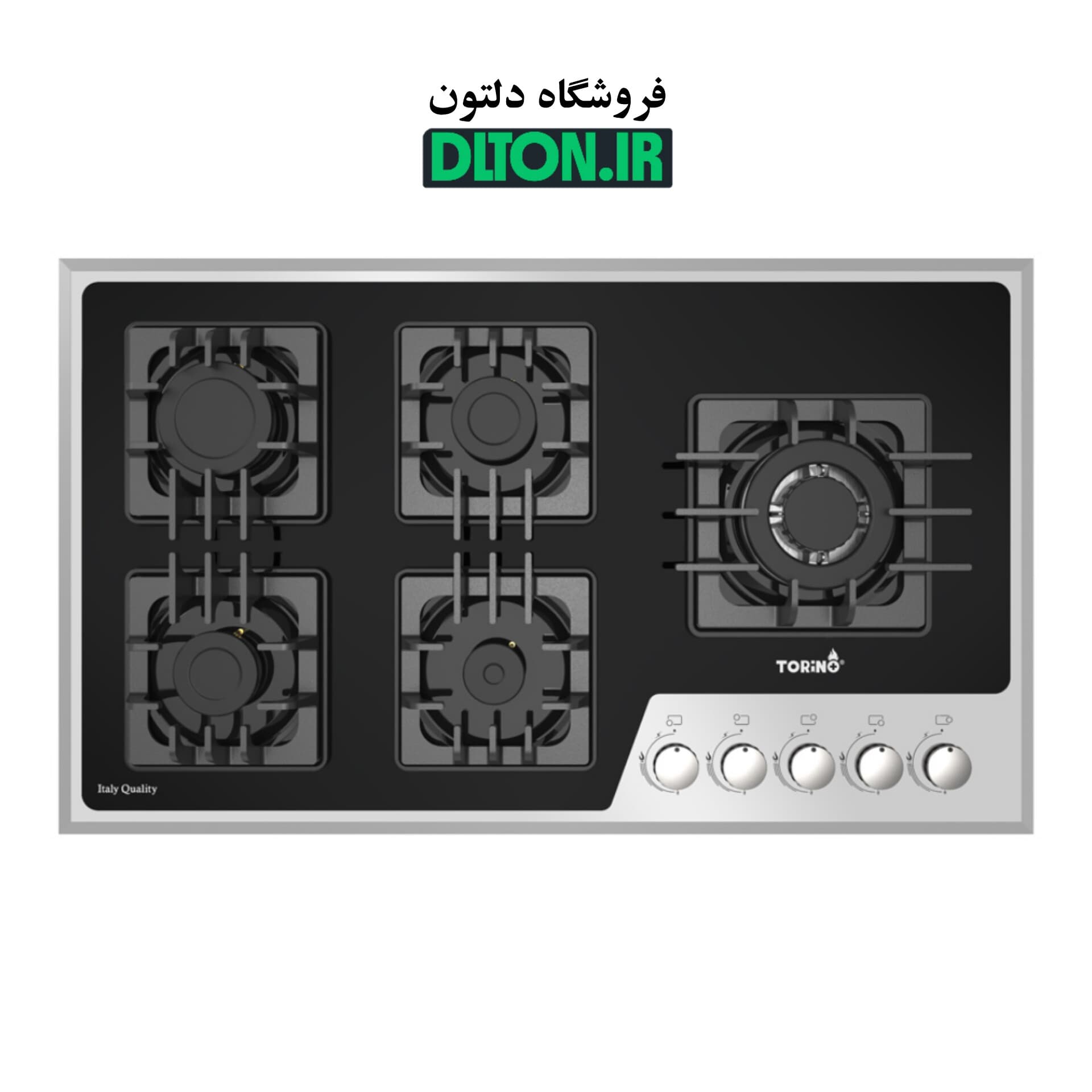 اجاق گاز شیشه‌ای تورینو پلاس +Torino مدل TG 502M آینه‌ای