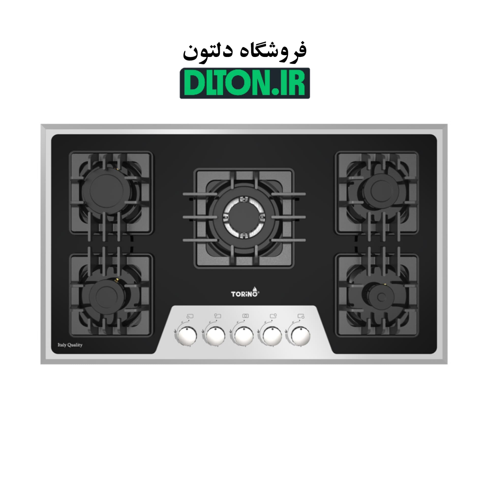اجاق گاز شیشه‌ای تورینو پلاس +Torino مدل TG 501M آینه‌ای