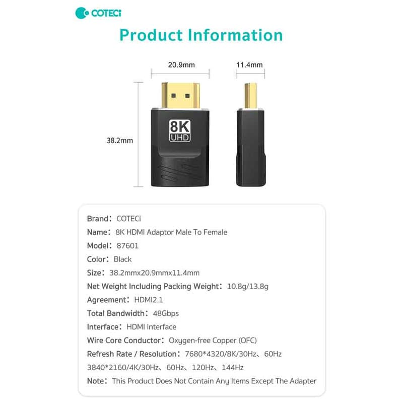 مبدل HDMI کوتتسی مدل 87601 — تصویر ۴