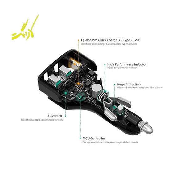 شارژر فندکی آکی مدل Aukey CC-Y3 — تصویر ۵