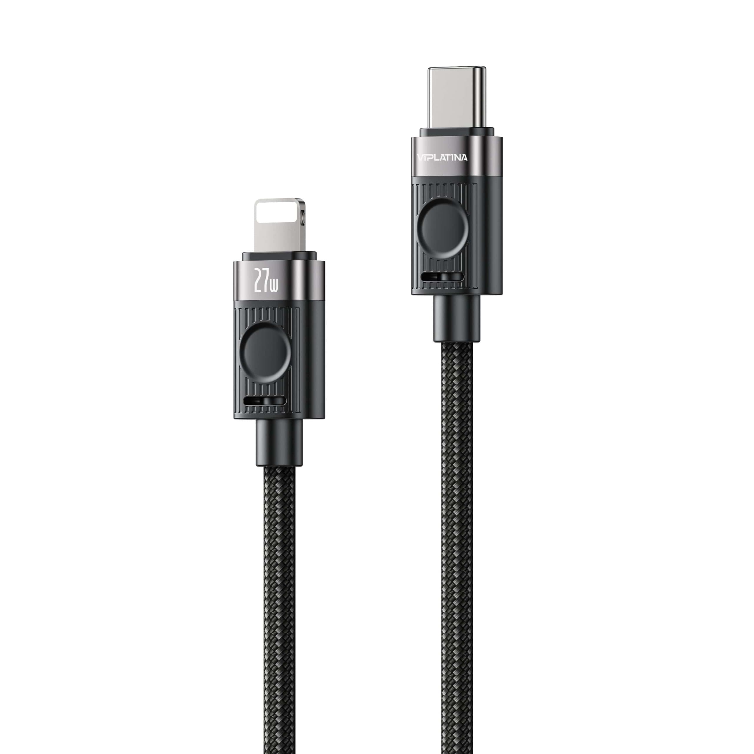 کابل تایپسی به لایتنینگ وی آی پلاتینا VIPLATINA BC89 طول 1.2متر 27w