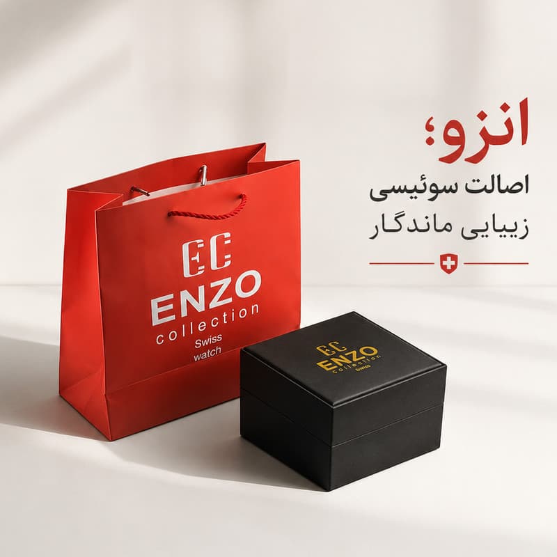 ساعت مچی عقربه‌ای کوارتز مردانه انزو مدل کرنوگراف موتور ژاپن سه موتور فعال کد EC1800LVG — تصویر ۱۲