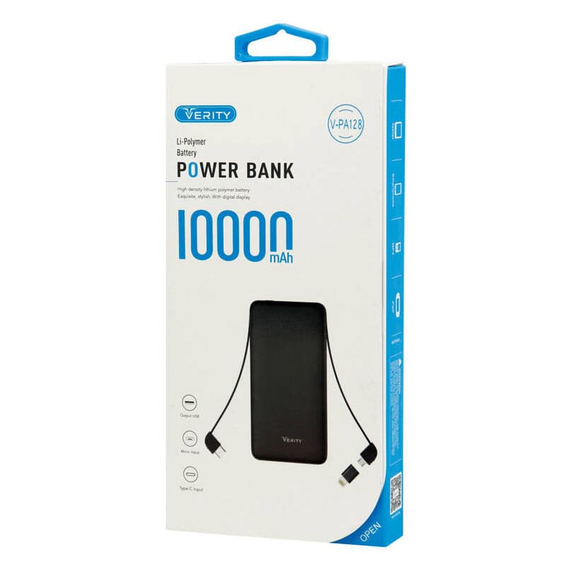 پاور بانک Verity 10000mAh LED دار V-PA128 — تصویر ۴