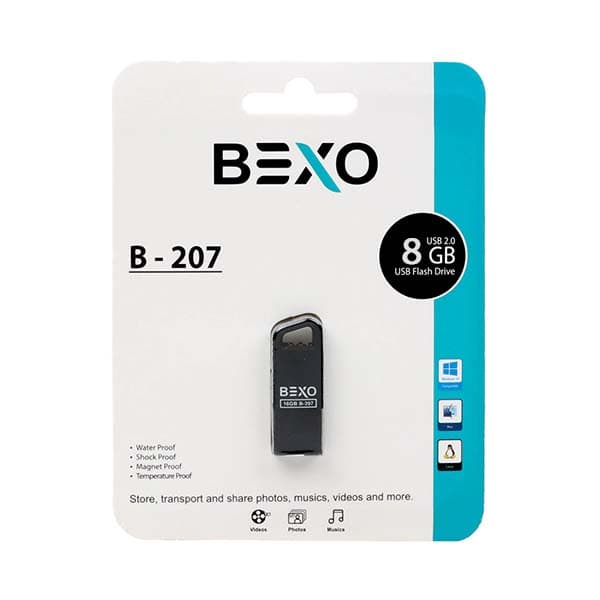 فلش مموری بکسو مدل B-207 ظرفیت 8 گیگابایت BEXO B-207 Flash Drive