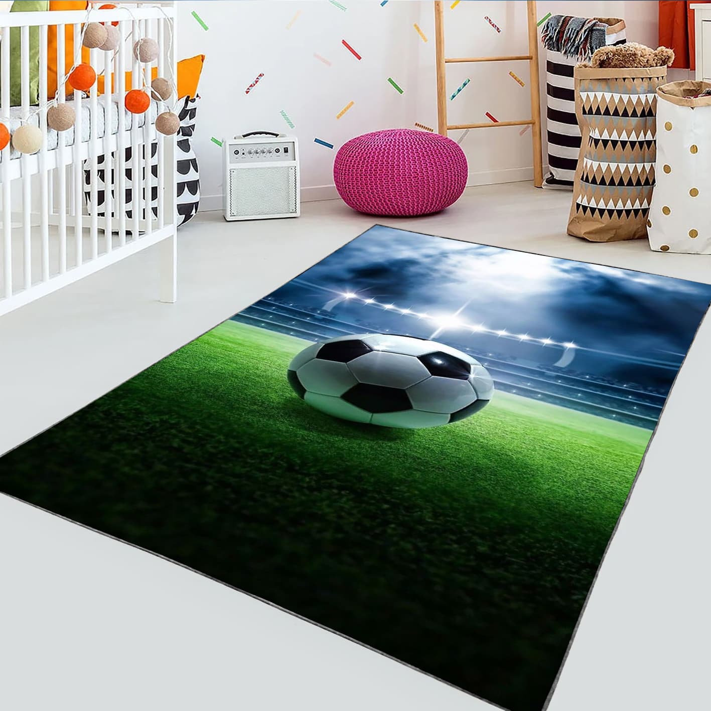 فرشینه چاپی طرح توپ و استادیوم WA-3875