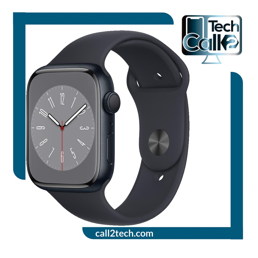 ساعت هوشمند اپل سری 8 رنگ midnight آلومینیوم 44 میلی متر مدل Apple watch SERIES 8 Midnight Aluminum Sport Band 44MM