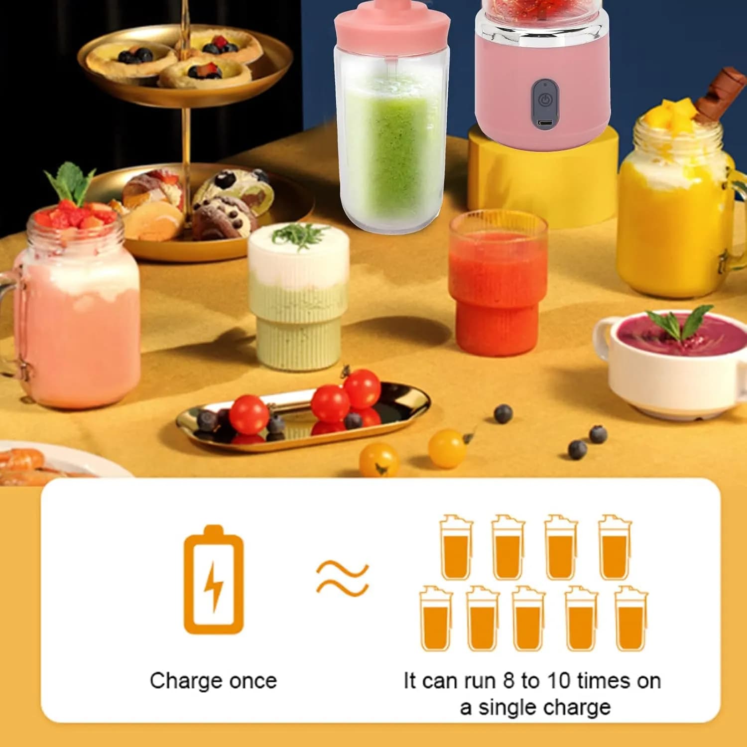 مخلوط‌کن شارژی قابل حمل TITA-DONG مدل Mini Blender برند TITA-DONG مدل YE-07 — تصویر ۵