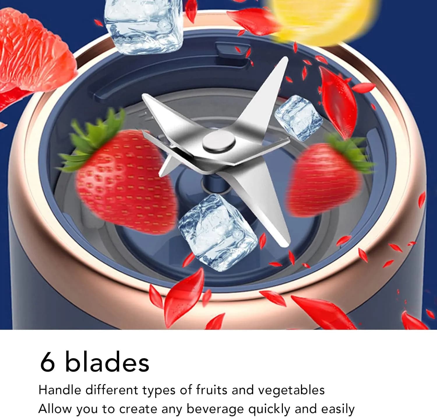 مخلوط‌کن شارژی قابل حمل TITA-DONG مدل Mini Blender برند TITA-DONG مدل YE-07 — تصویر ۴