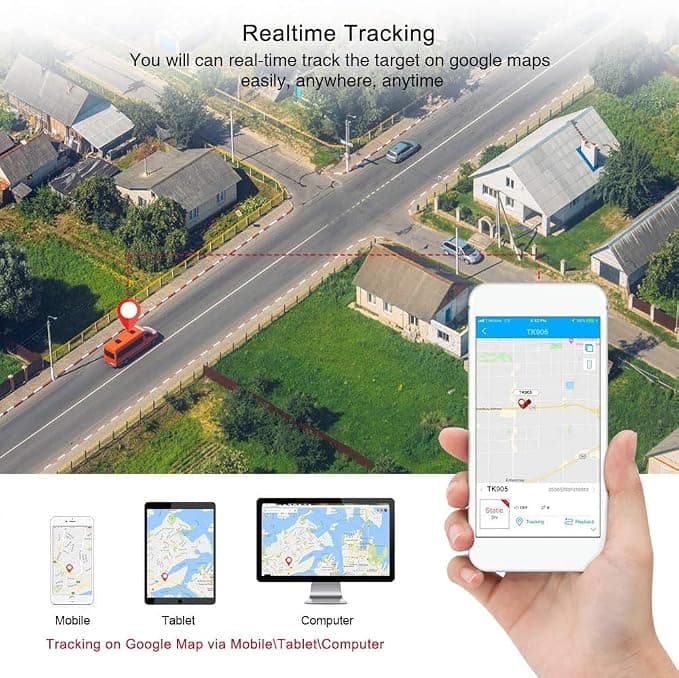 ردیاب GPS خودرو Winnes مدل TK905 | باتری 5000mAh، آهنربایی، ضدسرقت و بدون هزینه اشتراک — تصویر ۳