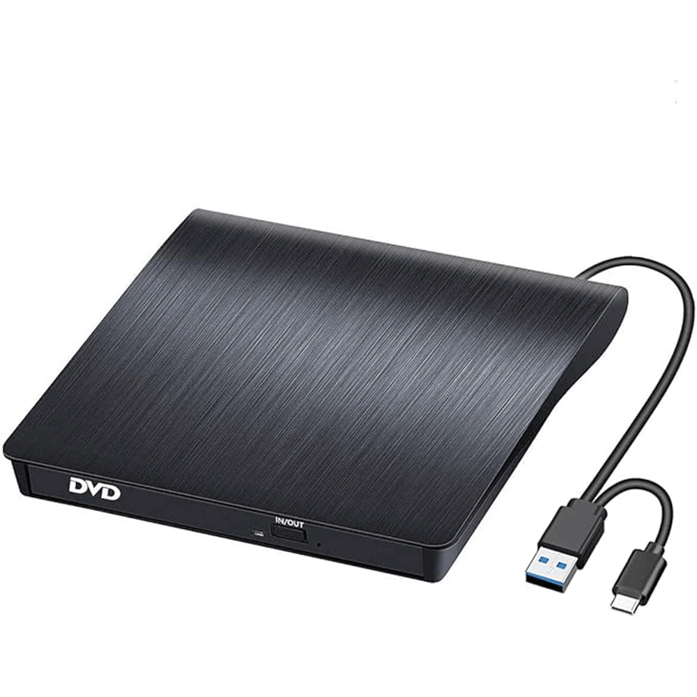 درایو اکسترنال CD/DVD مدل CB31005 | رایتر و خواننده USB 3.0 و Type-C، قابل حمل، مشکی
