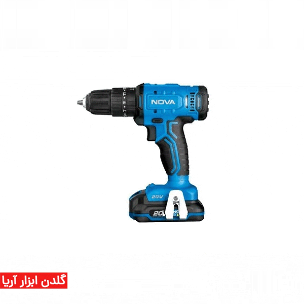 دریل پیچ گوشتی شارژی 13 میلیمتری 20 ولت دو سرعته چکشی نووا مدل 7720