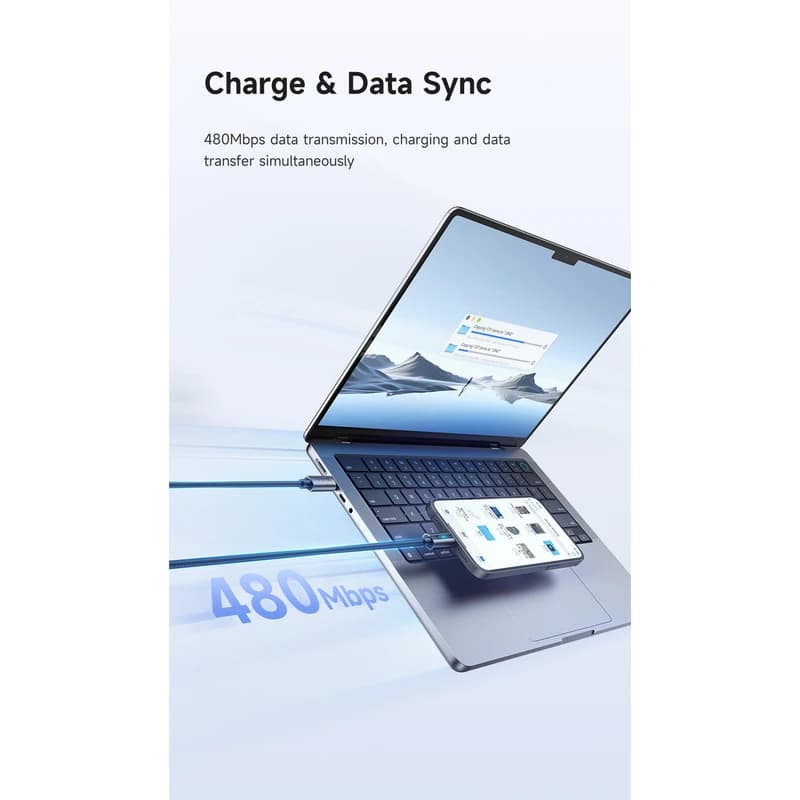 کابل فست شارژ USB به USB-C مک دودو مدل CA-518 طول 1.2 متر با توان 100 وات — تصویر ۱۱