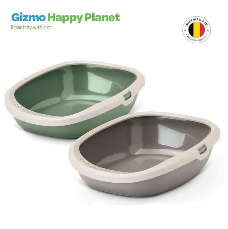 ظرف خاک لبه دار گربه ساویک بلژیک مدل GIZMO HAPPY