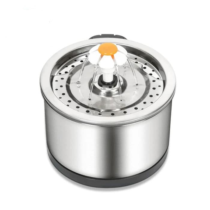 آبخوری اتوماتیک فواره گل تمام استیل گربه 2.5 لیتری — تصویر ۲