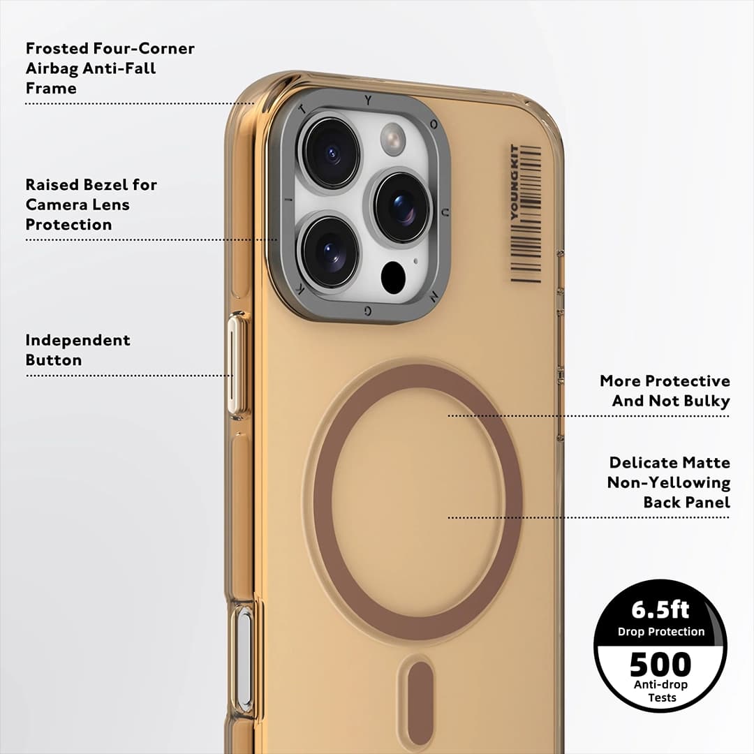 کاور YOUNGKIT مدل Colorless Crystal Shield MagSafe Series مناسب برای Apple iPhone 16 Pro — تصویر ۱۲