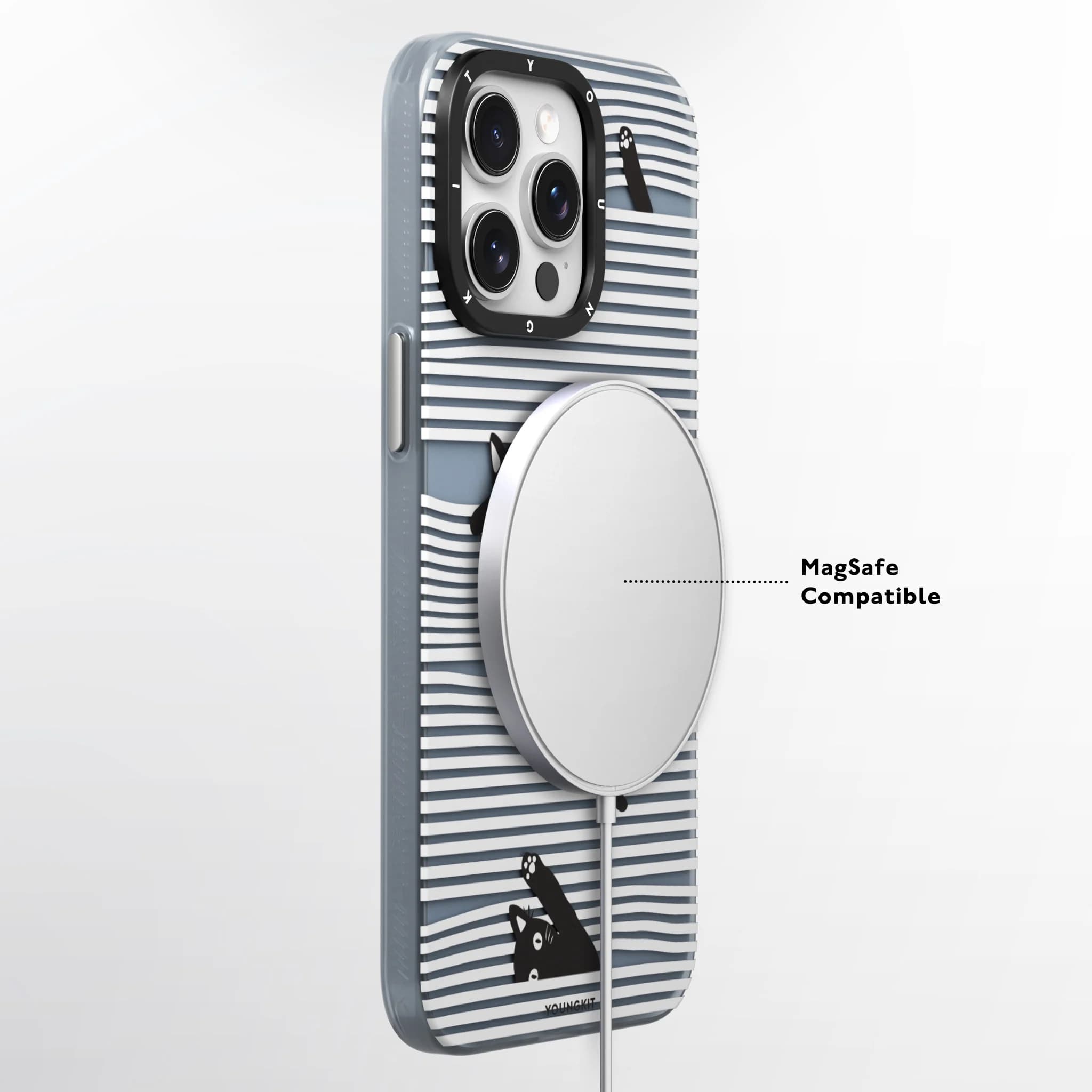 کاور YOUNGKIT مدل White Kitten Adventure Playground مناسب برای Apple iPhone 15 ProMax — تصویر ۵