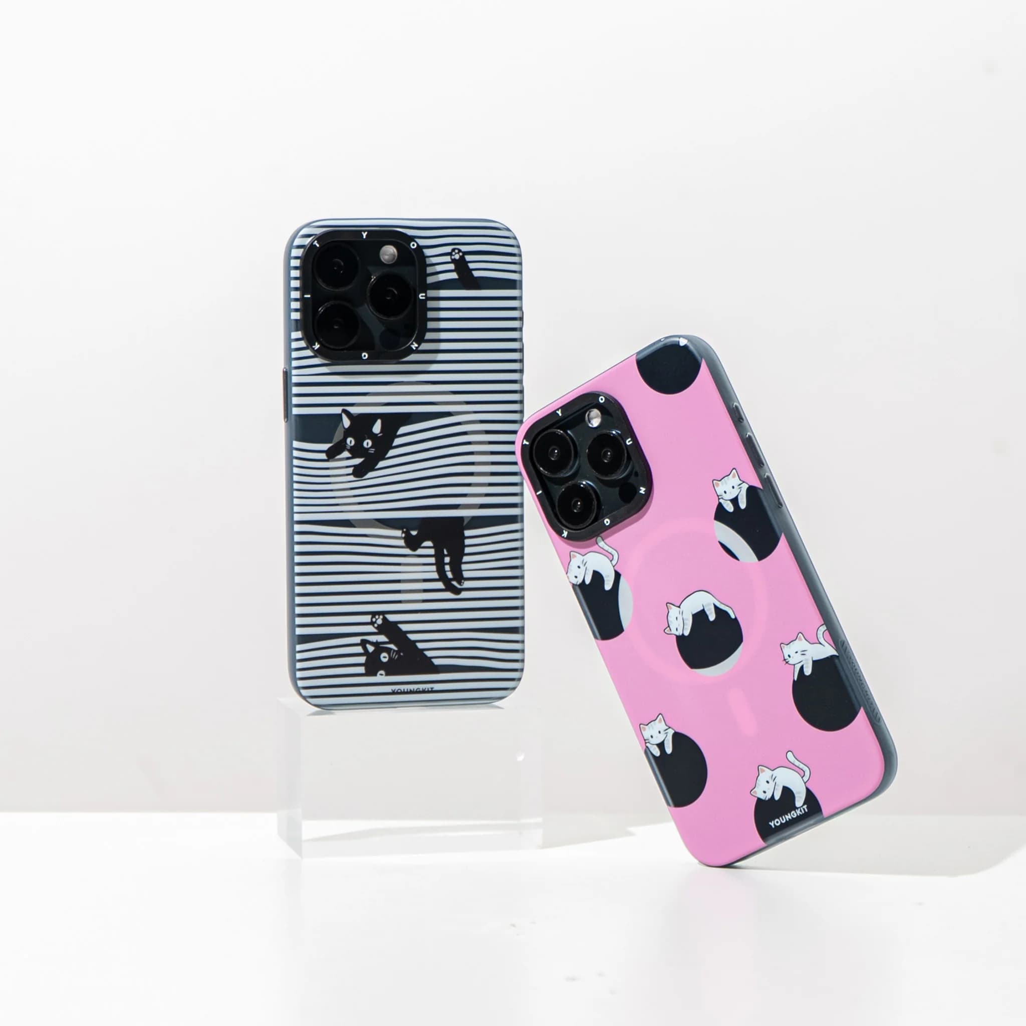 کاور YOUNGKIT مدل White Kitten Adventure Playground مناسب برای Apple iPhone 15 ProMax — تصویر ۶