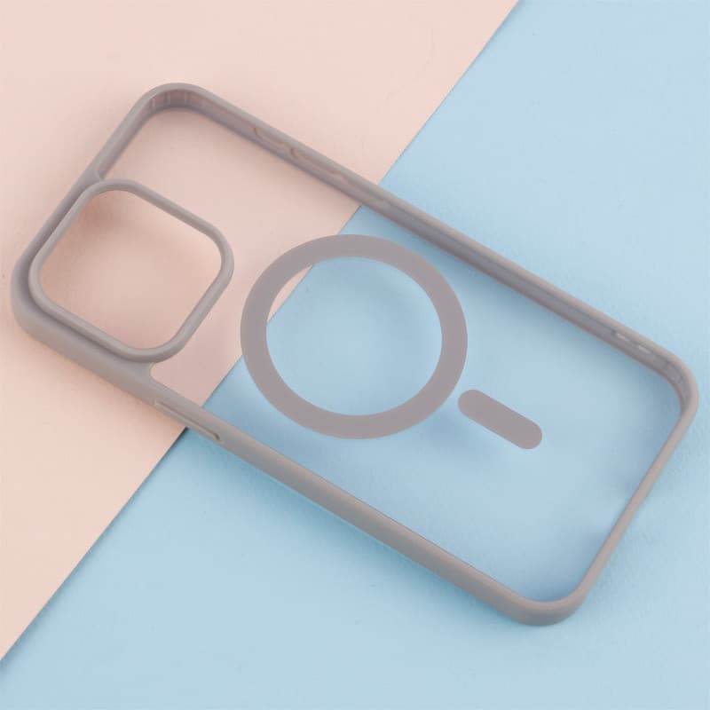 کاور PC شفاف دور رنگی همراه با مگ سیف مناسب برای آیفون iPhone 15 — تصویر ۱۱