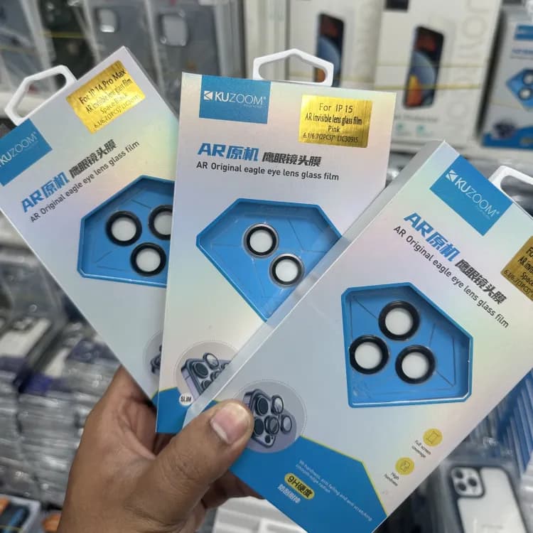 محافظ لنز دوربین مدل رینگی برند KUZOOM مناسب برای گوشی موبایل اپل iPhone 13/13 Mini — تصویر ۵