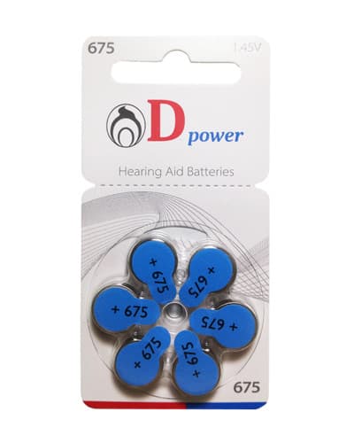باطری سمعک شماره 675 برند Dpower