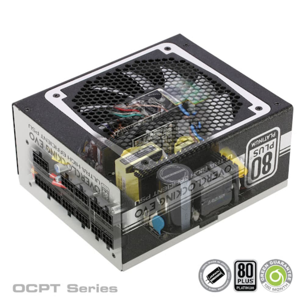 پاور کامپیوتر گرین 750 وات مدل GP750B-OCPT PLATINUM کار کرده