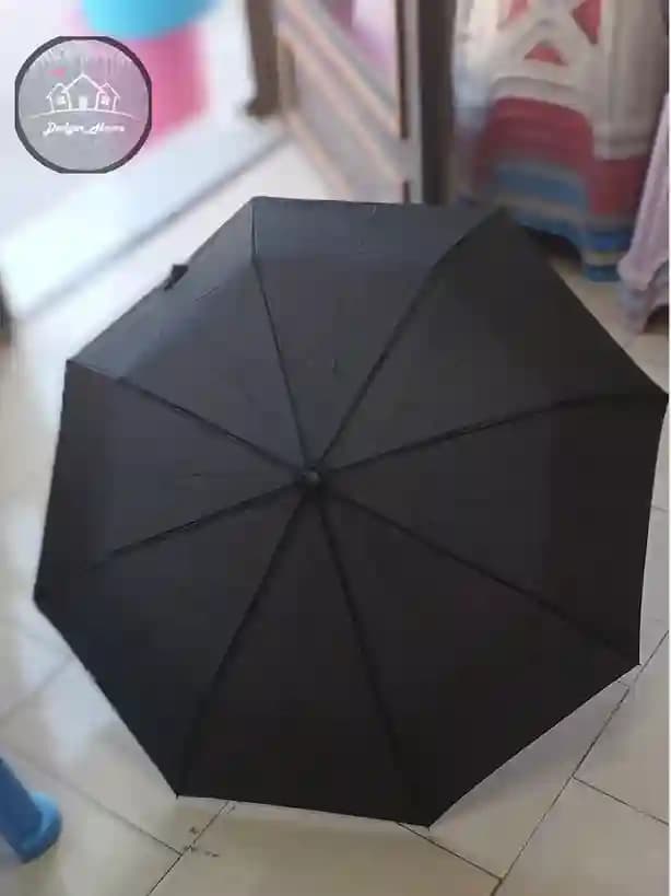 چتر تاشو اتوماتیک مشکی — تصویر ۲