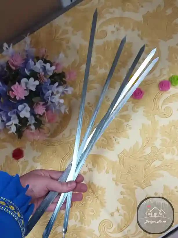 سیخ جوجه دسته پیچی استیل — تصویر ۴