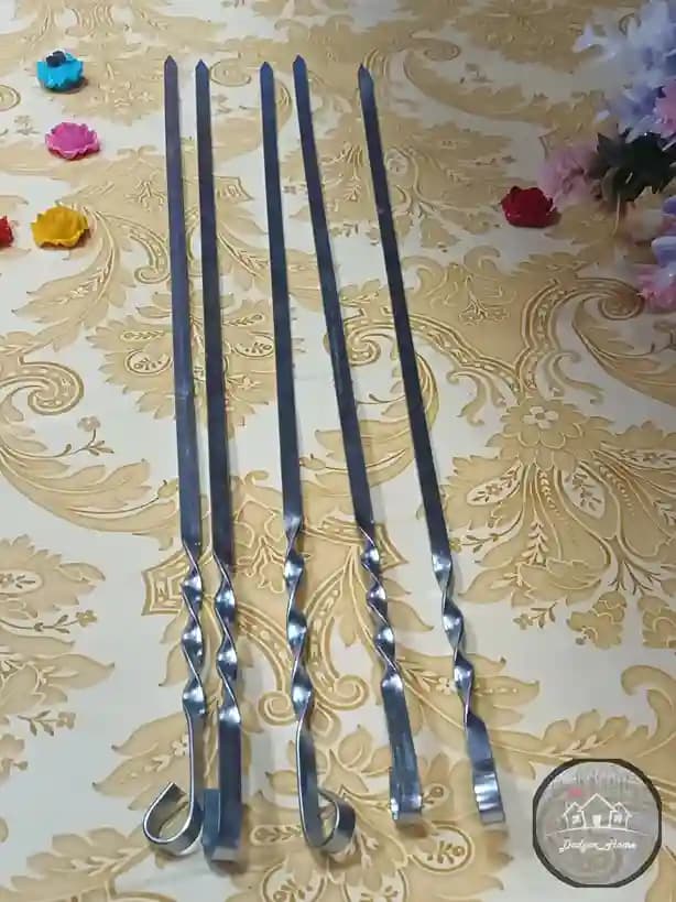 سیخ جوجه دسته پیچی استیل — تصویر ۳