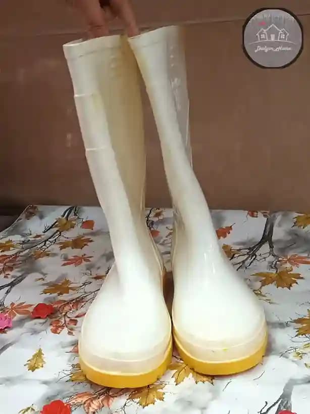 چکمه کار سفید ساق کوتاه