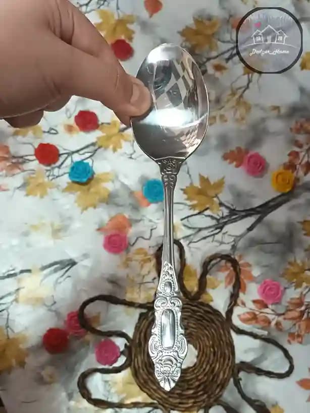 قاشق و چنگال استیل مدل نگین — تصویر ۶