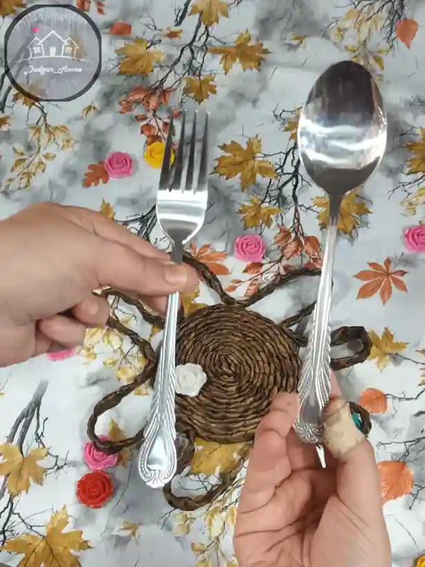 قاشق و چنگال استیل مدل دلی — تصویر ۶