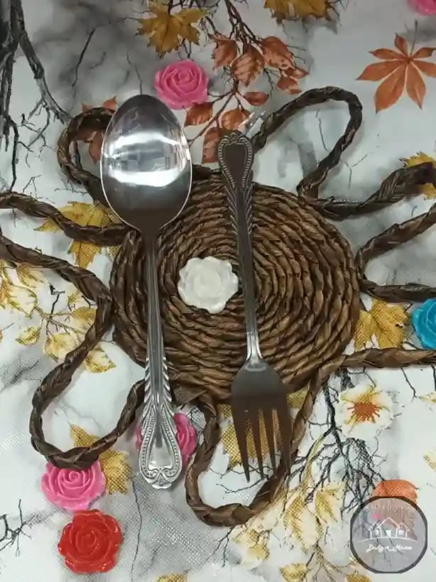 قاشق و چنگال استیل مدل دلی — تصویر ۲