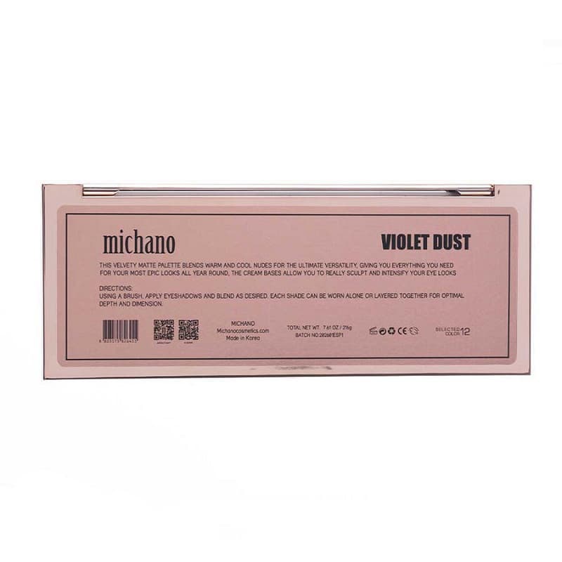 پالت سایه ۱۲ رنگ VIOLET DUST میچانو — تصویر ۶