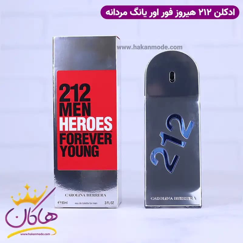 ادکلن کارولینا هررا مردانه 212 هیروز ادوتویلت اورجینال 90 میل — تصویر ۲