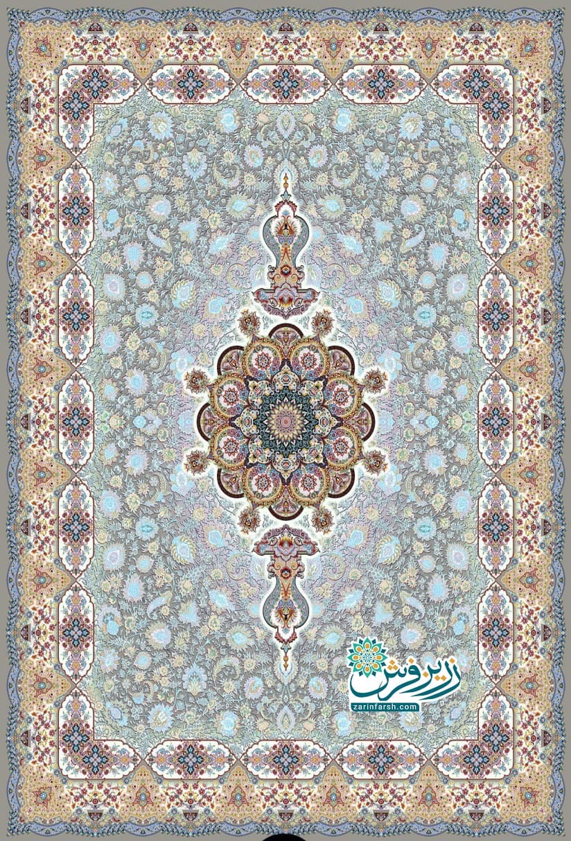 فرش 1200 شانه طرح فرنگیس ترمه – تمام نخ اکریلیک