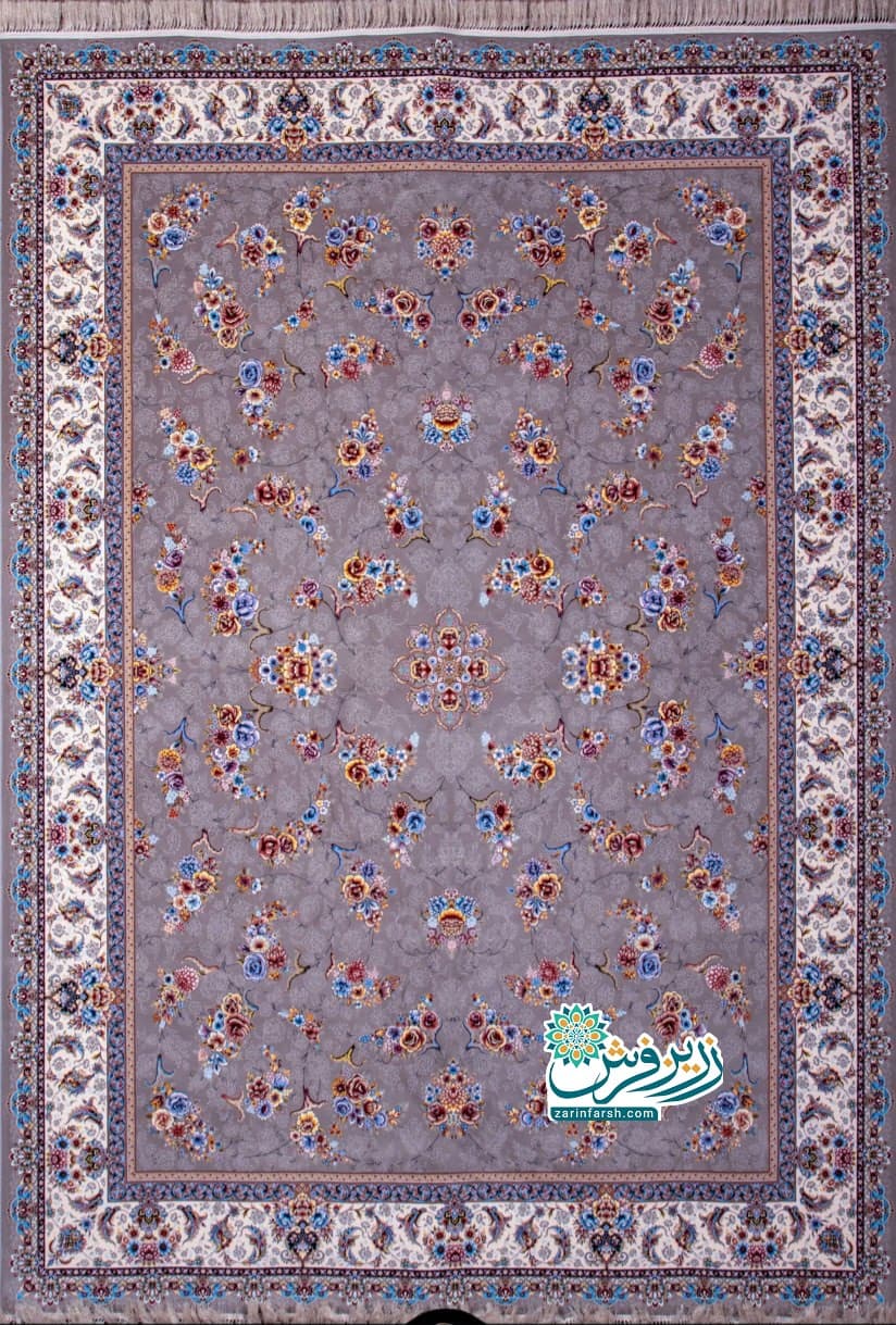 فرش 1200 شانه طرح گلستان ترمه – تمام نخ اکریلیک — تصویر ۲
