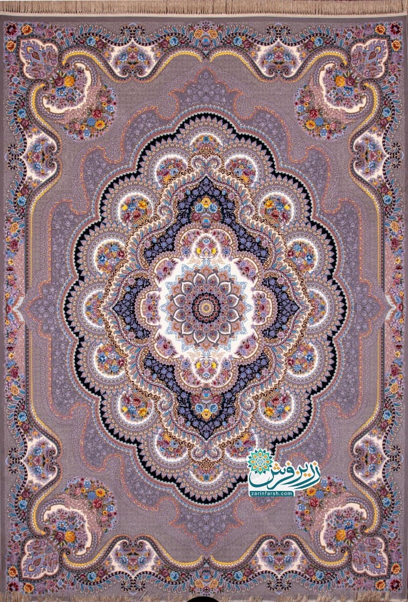 فرش 1200 شانه طرح باغ ملک ترمه – تمام نخ اکریلیک